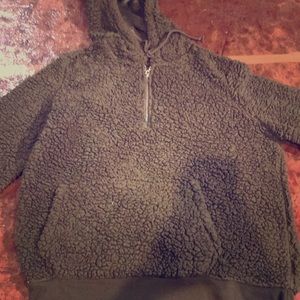 Green Sherpa hoodie